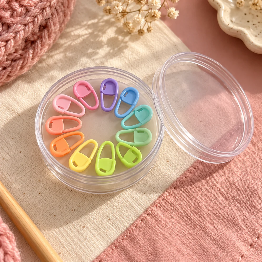Stitch markers — illustrative product photograph